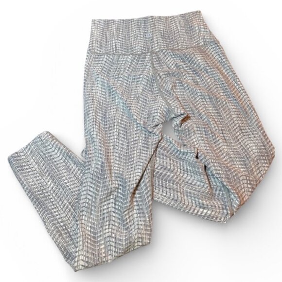 Lululemon Wunder Under Crop Luon Jacquard Battleship Silver Spoon Tag Missing - Picture 2 of 8